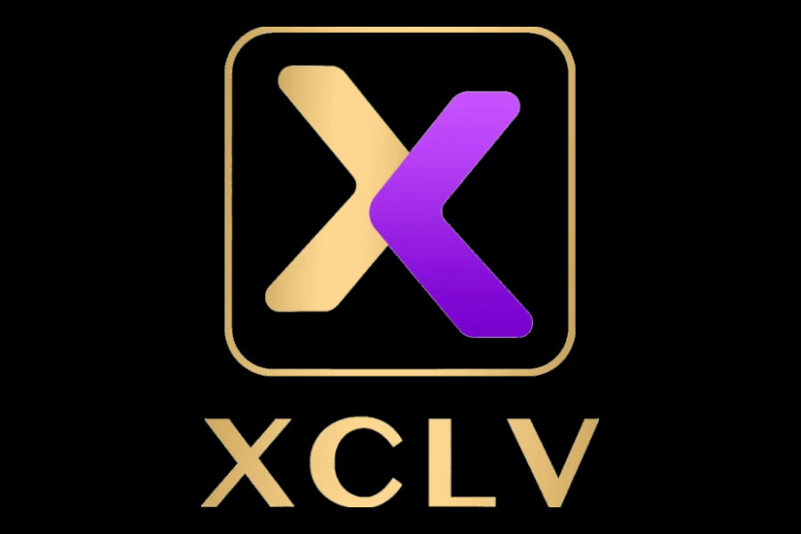 Logo of XCLV Davao featuring modern gold lettering and purple accent on black background.