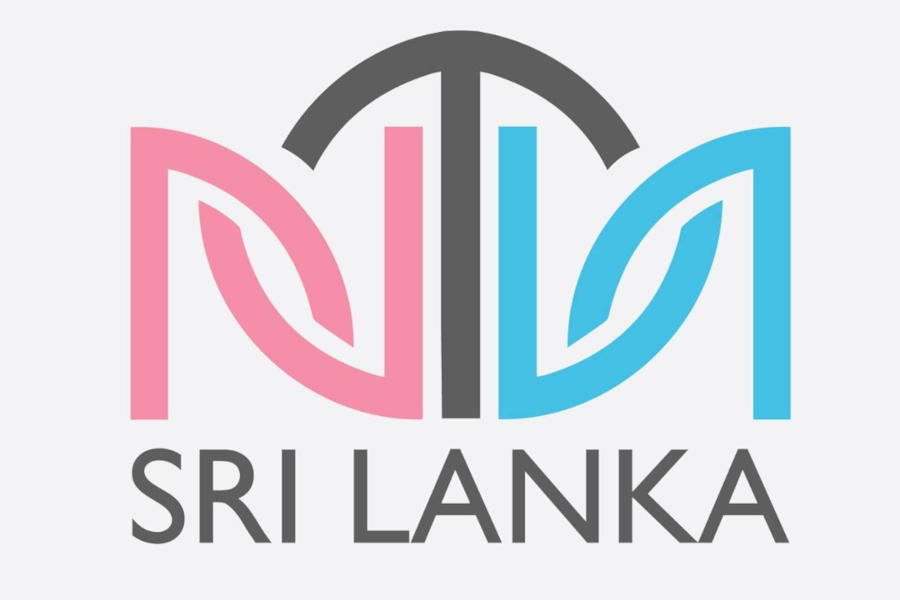 Logo of National Transgender Network Sri Lanka featuring pink, blue, and gray stylized initials above the words Sri Lanka.