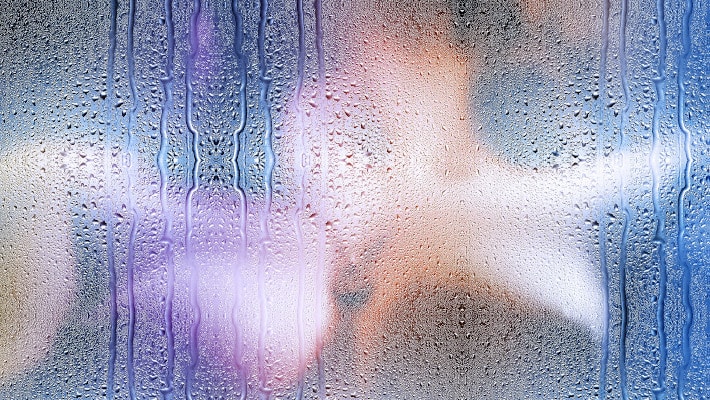 Breast under shower