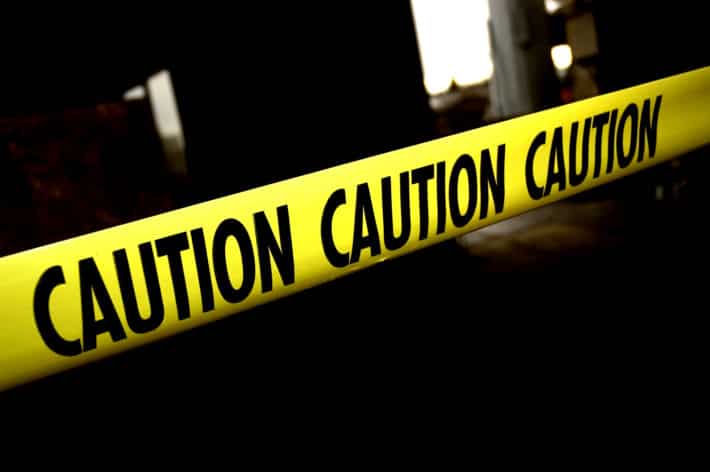 caution line