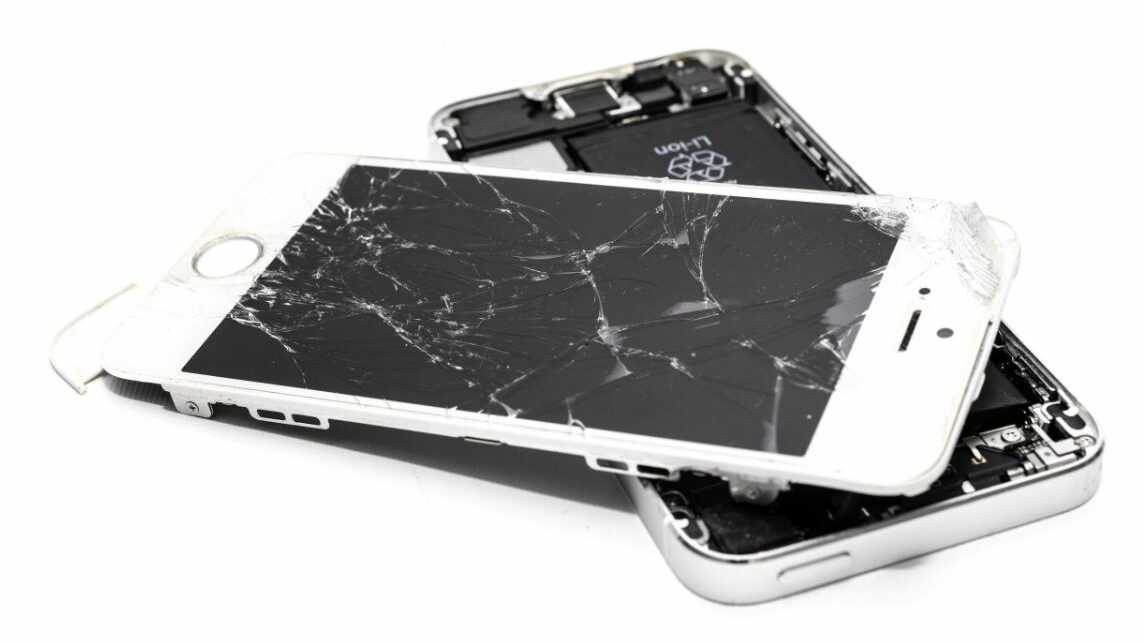 broken smartphone