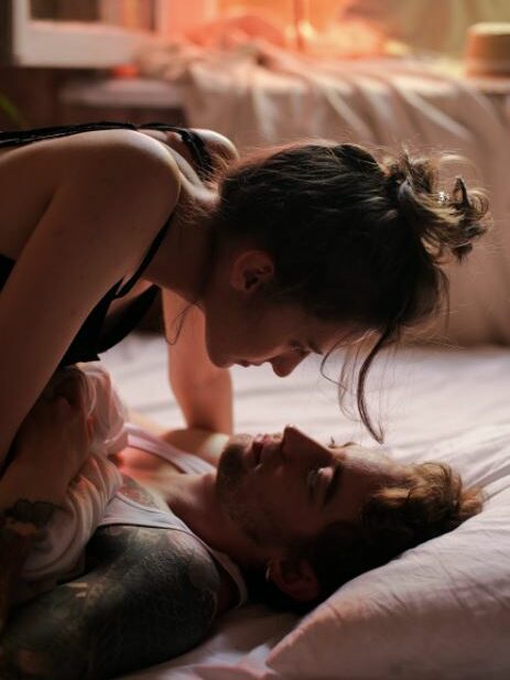 couple in a bed